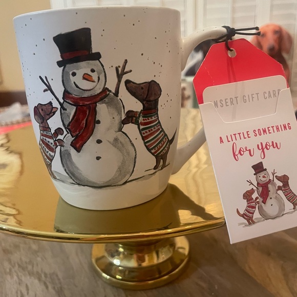 Dachshund Valentine Mug Winter theme  NWT Perfect Valentine gift etc - Picture 3 of 15